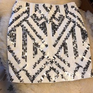 Sequined mini skirt